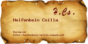 Helfenbein Csilla névjegykártya